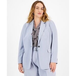 BAR III Women's Plus Single-Button Blazer Moonstone Suit Separate NWT | 2X